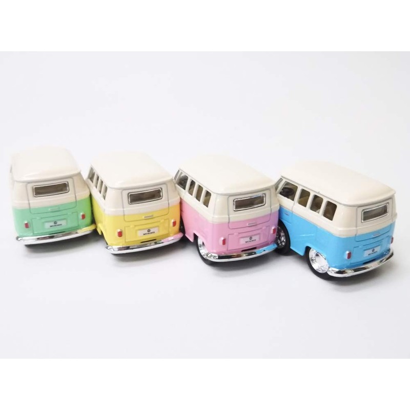 KINSFUN, Volkswagen Bus, Mini Pullback Car, Diecast Metal Mini Car,