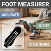 Hopzab Foot Measurer, Durable ABS Plastic Shoe Size Gauge, UK