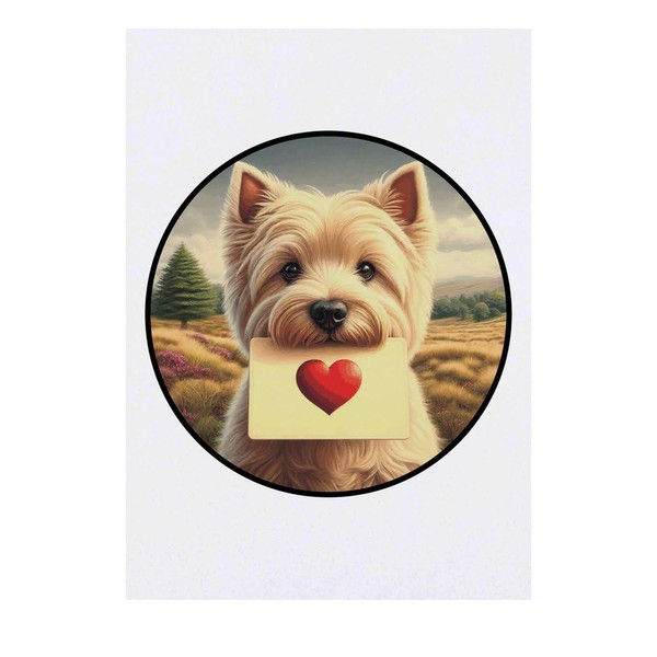 Azeeda 'Liebesbrief für einen West Highland Terrier' Temporäres Tattoo -