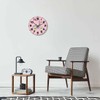 NOMEDOGYIM Bicycle Wall Clock Battery Operated Daisy Pink Background Wall