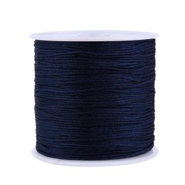 Xiezyu 0.8mm Nylon Cord Thread Beading String for Macrame Bracelets Chinese Knotting,Necklaces,Pendant,Jewelry Making 109 Yards (Navy Blue)