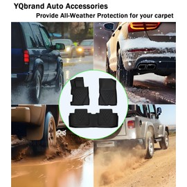 Civic Floor Mat - All Weather Waterproof Durable Anti-Slip Odorless Custom-Fit TPE Front and Rear Row Set Floor Liner Compatible with 2006-2011 Honda Civic