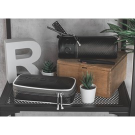 BRUNNEN S'maepp XL Pencil Case Carbon 1 Flap Black / Silver