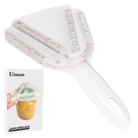 Uinxan Jar Opener for Weak Hand & Seniors with Arthritis,Easy Twist Off Bottle Caps,Patent | Unique Kitchen Gadgets, Christmas Gifts for Elderly/Women/Men (Transparent)