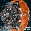findtime Relojes para Hombres Watches for Men Orange Mens Watches