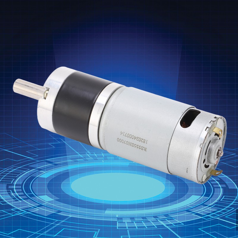 Black Silver Mini Gear Motor Low Noise High Torsion Robust