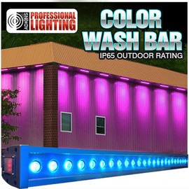 40" Color Wash Bar RGB Tri-Color 24x3W LED - IP65 Outdoor Waterproof
