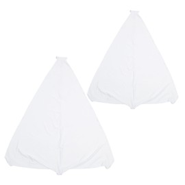 KICHOUSE 2pcs Speaker Stand Covers White Reusable Speaker Holder Stage Tool Stage Use Adjustable