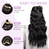 Jet Black Hair Extensions Clip in Human Hair 16inch with