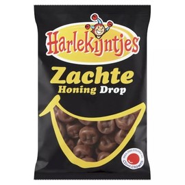 Harlekijntjes Zachte Honing Drop I Soft Sweet Honey flavored Licorice Harlequin shaped Candy I 300g 10.6 ounce