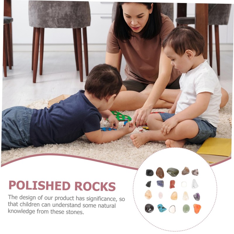 Totority Friendly Geology 20 Polished Crystal Specimens for Educational Rock