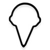 Ice Cream Cone Cookie Cutter with Easy Push Design (4