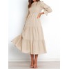 BTFBM Women Casual Long Sleeve Dress Fall Dresses 2025 Solid