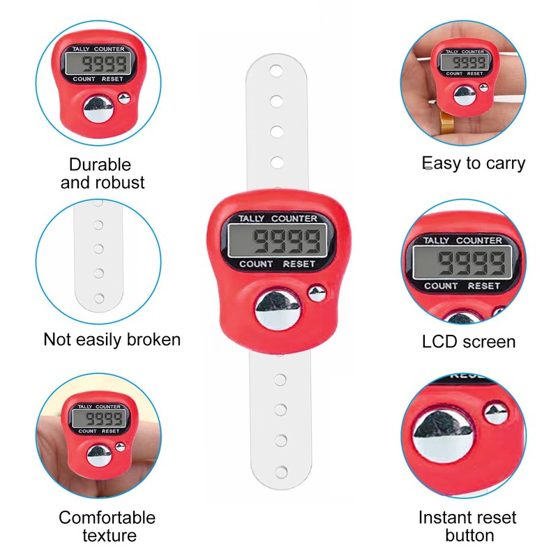 AQSQWQ 3 Electronic Finger Counter, Hand Counter, Finger Row Counter