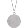 925 Sterling Silver Round Peregrine Pendant Necklace Medal 18 -