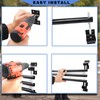 HDYEGY 2 Pack Saddle Pad Rack with 3 Bar,Wall Mounted