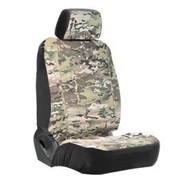 LoyaGour Car Front Seat Covers,Automotive Universal Waterproof Nylon Canvas Bucket Stitch Heavy Duty Semi Truck Driver Seat Cover for SUV, Trucks and Cars (Camouflage)