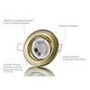 LED recessed spotlight flat 230 V dimmable set round brushed