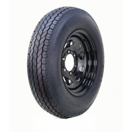 Free Country Trailer Tire Wheel Assembly ST225/75D15 8-Ply D 113L 6 Lug on 5.5" PCD Black Mod Rim