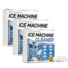 F FENG PEI Ice Machine Cleaner Maker Descaler - Compatible with Opal, Frigidaire, GE Profile, Kitchenaid, Nickel Safe Scale Remover for Countertop Nugget Ice Makers - 36 Tablets