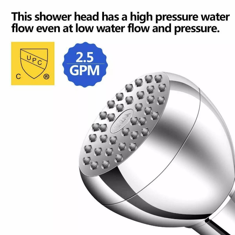 YVZUL High Pressure Shower Head3 Inch Anti-clog Anti-leak Fixed Chrome