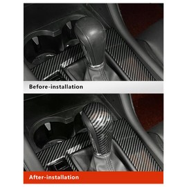 YINGTUU for Mazda 3 CX-30 2020-2025 for Mazda CX-50 2023-2025 Accessories Sporty Car Gears Gear Panel Gear Shift Knob Cover Trim Cap Interior Decoration Sticker Carbon Fiber