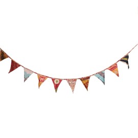 Creative Co-Op Vintage Kantha Quilt Garland
