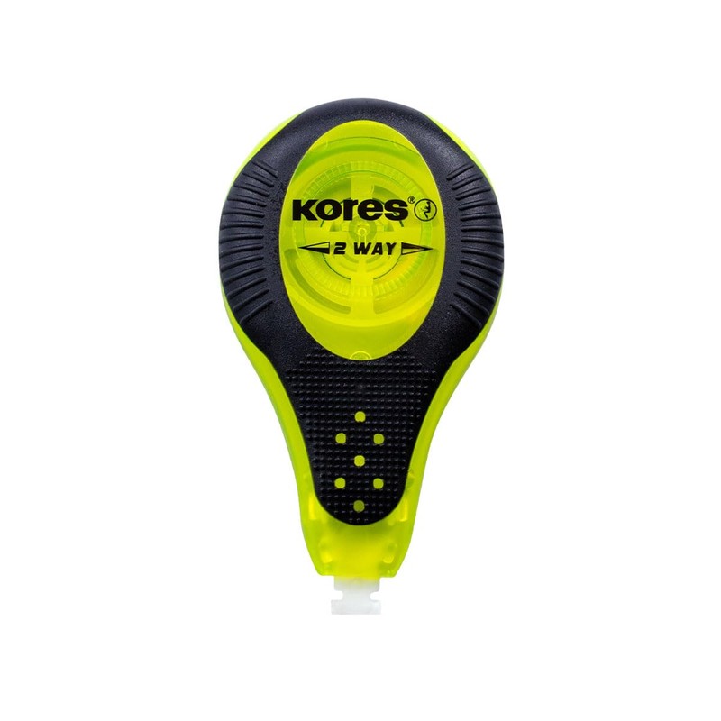 Kores - 2Way Correction Tape - Neon-Themed Roll On Correction,