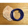 LTC Designs Adjustable 3 Strand 4mm Lapis Lazuli Coil Bracelet