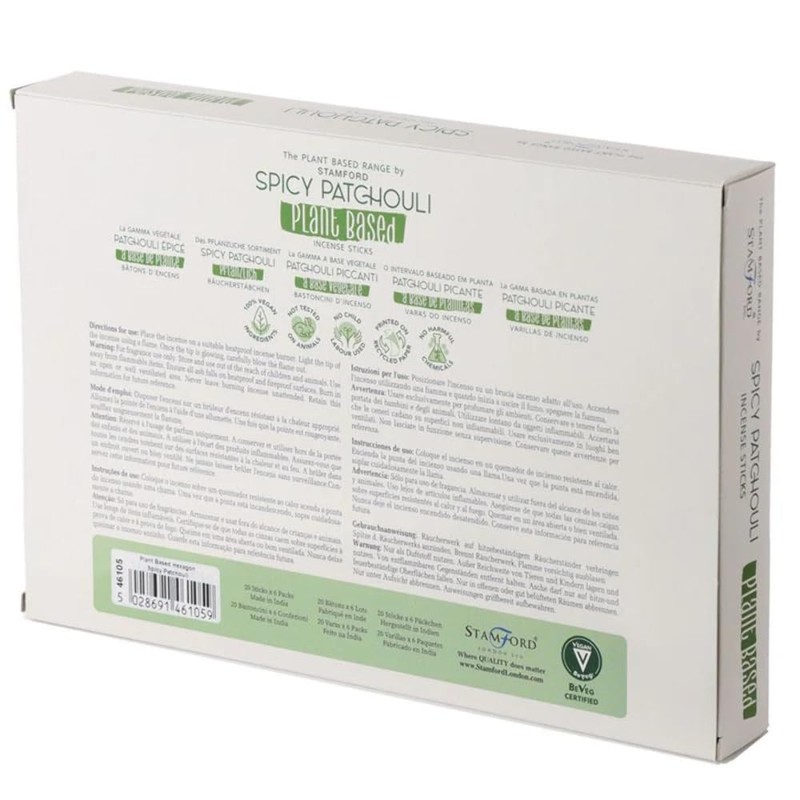 6x Premium Plant Based Stamford Hex Incense Sticks - Spicy