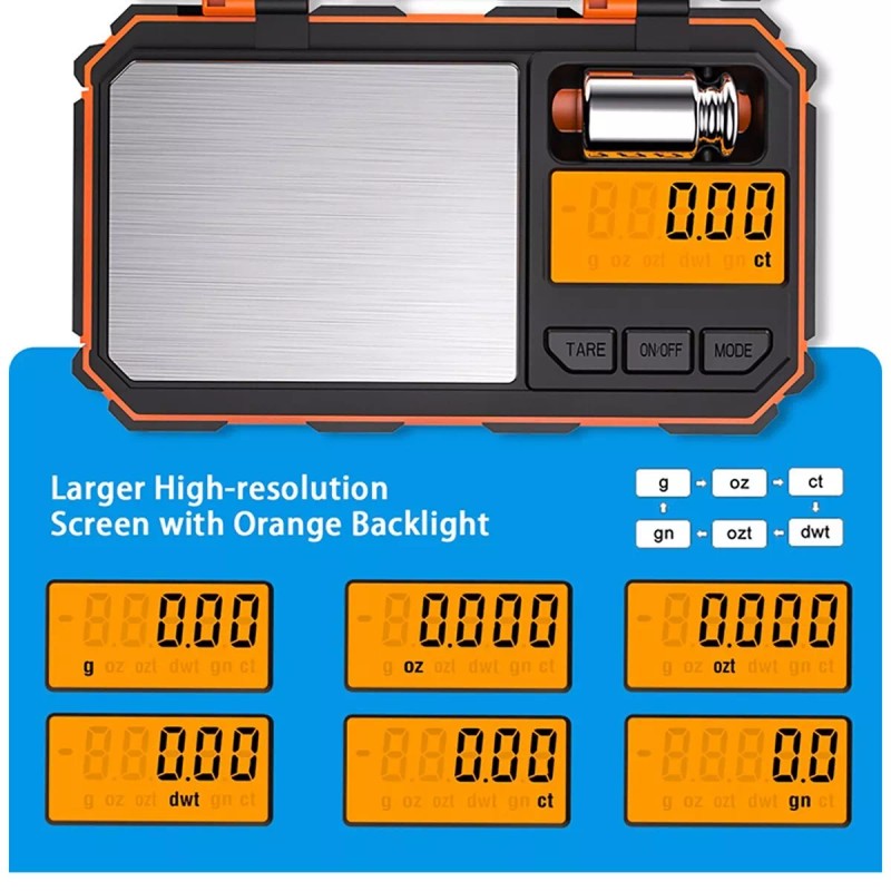 Fuzion ORANGE Uniweigh Digital Pocket Scale 200g x 0.01g Jewelry