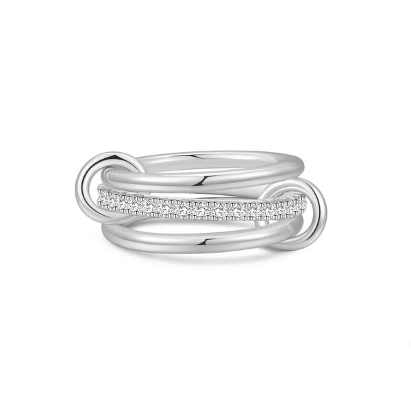 Sterling Silver Rings for Women Non Tarnish, 14k Gold Plated