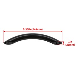HECASA 8169738 Microwave Door Handle Compatible with Whirlpool KHMS155LBL1 KHMS155LBT1 KHMS155LSS1 KHMS155LWH1 Replacement Black Painted ABS Plastic
