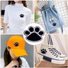 PAGOW 20Pcs Paw Print Patch for Jacket Clothing, Black-White Iron
