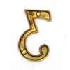 eSplanade Brass House Hotel Door Number Sign 4" Sticky Numeric