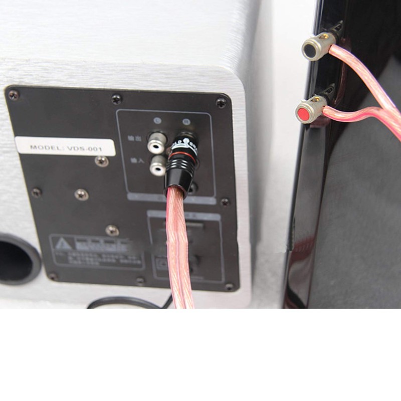 XMSJSIY RCA Speaker Wire Pigtail Bare Cable - Gold Plated