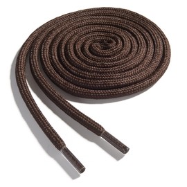 OrthoStep Thick Round Athletic 24 inch Brown Shoe laces - Thick Shoe and Hiking Boot Laces 2 Pair Pack