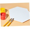 Gadpiparty 3 Pcs Hexagon Cotton Canvas Boards for Artists White