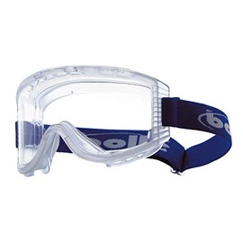 Bolle ATPSI Crystal/PVC Framed Attack Goggles with Anti-Scratch and Fog Lens, Clear