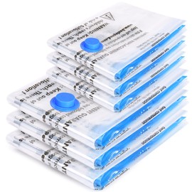 BoxLegend Vacuum Bags Pack of 6, 3 L x 80 x 60 cm + 3S x 60 x 40 cm, Vacuum Storage Bag, Travel Vacuum Reusable Clothes Bag for Clothes, Duvets, Bed Linen, Pillows, Wool Blankets