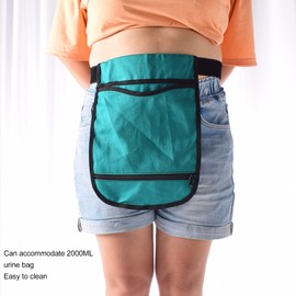 Urine Drainage Bag Holder, Urine Bag Cover for Catheter Drainage, 2000 ml Urine Drainage Bag Holder, Adjustable Single Pocket, Portable Catheter Bag Cover for Home, Outdoor, Wheelchair, Bed