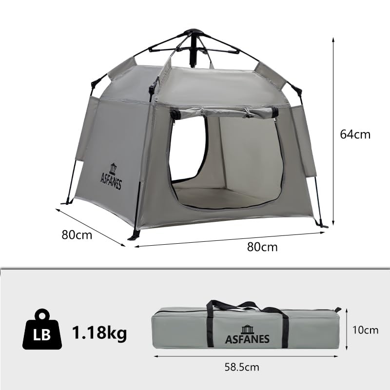 ASFANES Outdoor Pet Automatic Camping Tent, Pop up Cave Bed