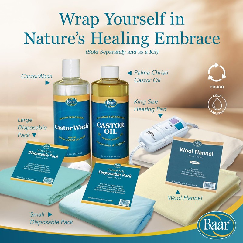 Baar Cold-Pressed Castor Oil, Cold-Processed, Hexane-Free, Palma Christi, for Skin,