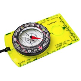 Orienteering Compass Hiking Backpacking Compass | Advanced Scout Compass Camping Navigation - Boy Scout Compass for Kids | Professional Field Compass for Map Reading - Best TurnOnSport Survival Gifts