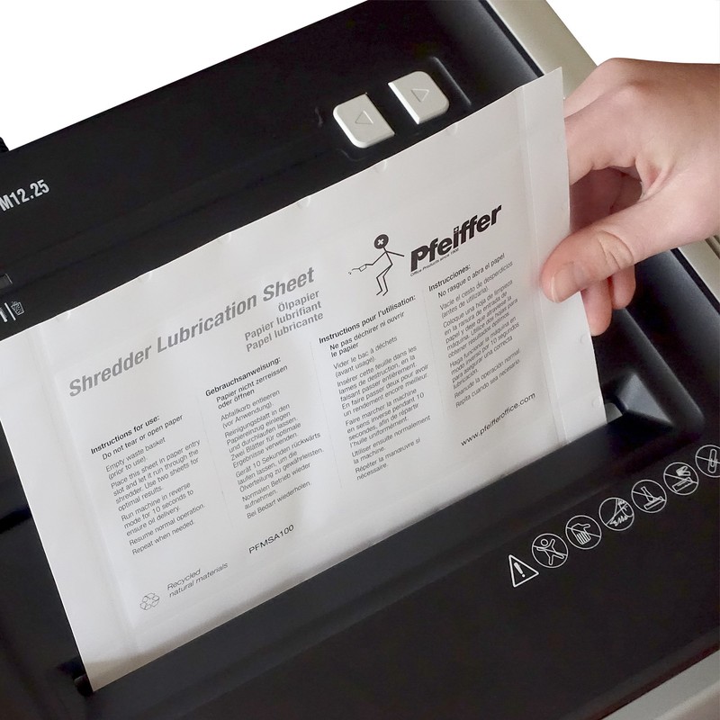 Pfeiffer Shredder Lubrication Sheets, 15-Pack (PFMSA100)