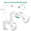 LLPJS Curtain Rod Bracket Adjustable, Drapery Rod Holder Hooks Support