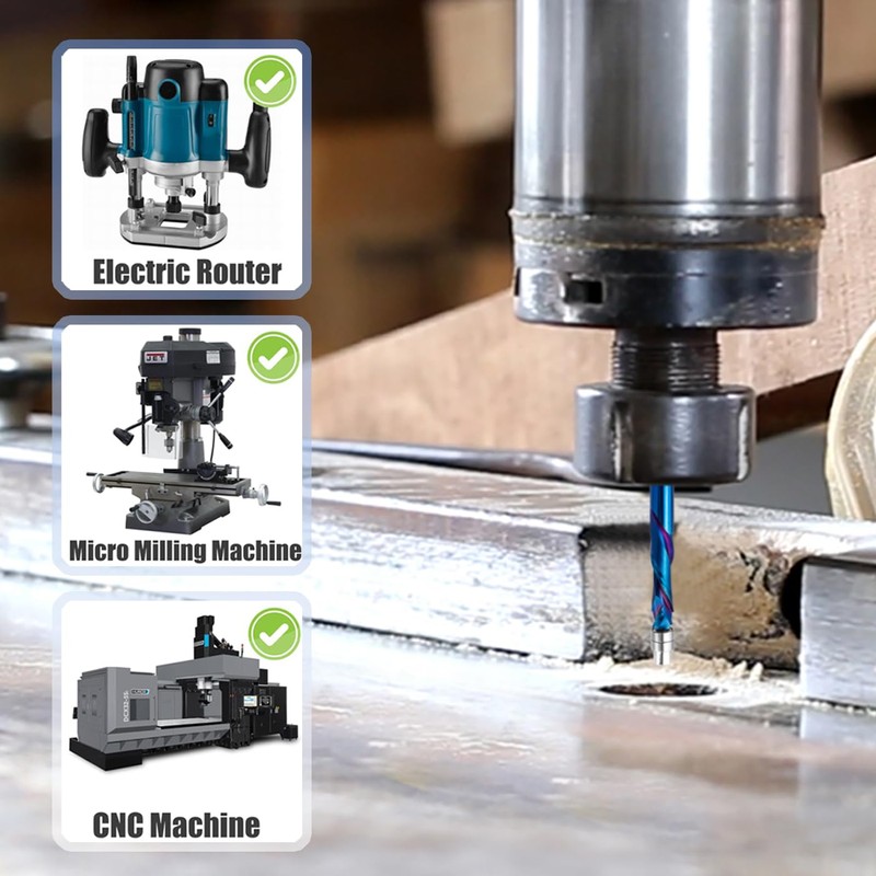 Mesee Up Down Compression Cut Spiral Flush Trim Router Bit