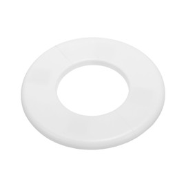 PATIKIL Wall Split Flange 2.52" (64mm),ABS Round Self-Adhesive Escutcheon Plate Buckles Water Pipe Cover for Kitchen Bathroom Arm Pipe Faucet Decoration, White