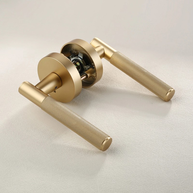 Privacy Door Lever for Bedroom & Bathroom – Reversible Keyless