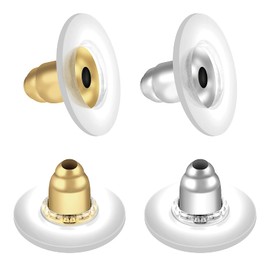 WLLHYF Pack of 100 Earring Backs Fish Hook Bullet Clutch Earring Clasps for Fish Hooks Hypoallergenic Earrings Stopper for Women Girls